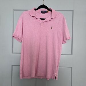 Polo Ralph Lauren Men’s Pink Polo Shirt Medium Classic Pony Logo